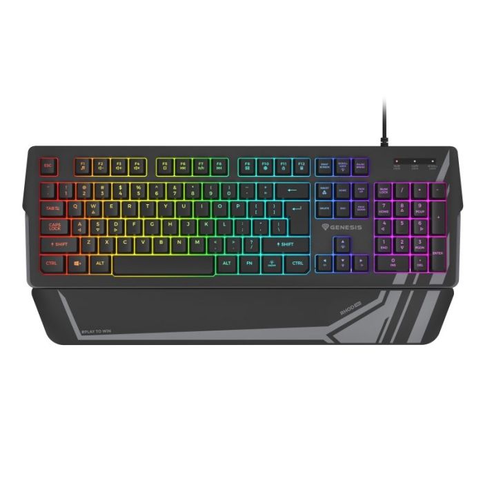 Genesis Rhod 350 Teclado Gaming Membrana - RGB - Anti-ghosting  - Disposicion Española - Color Negro