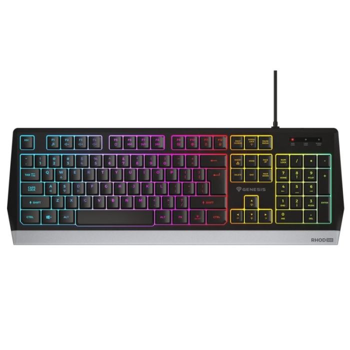 Genesis Rhod 300 Teclado Gaming Membrana - RGB - Anti-ghosting - Teclas Multimedia - Disposicion Portuguesa - Color Negro