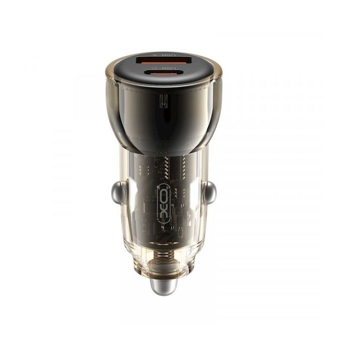 XO CC60 Cargador de Coche - Potencia 60W - USB-A y USB-C - 30W por Puerto - 12-24V - Power Delivery - Quick Charge - Proteccione
