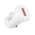 XO CC68 Cargador de Coche - Potencia 18W - USB-A - 12-24V - Quick Charge 3.0 - ABS - Color Blanco