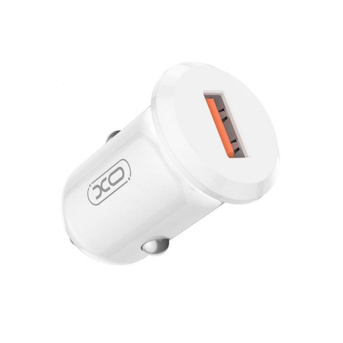XO CC68 Cargador de Coche - Potencia 18W - USB-A - 12-24V - Quick Charge 3.0 - ABS - Color Blanco