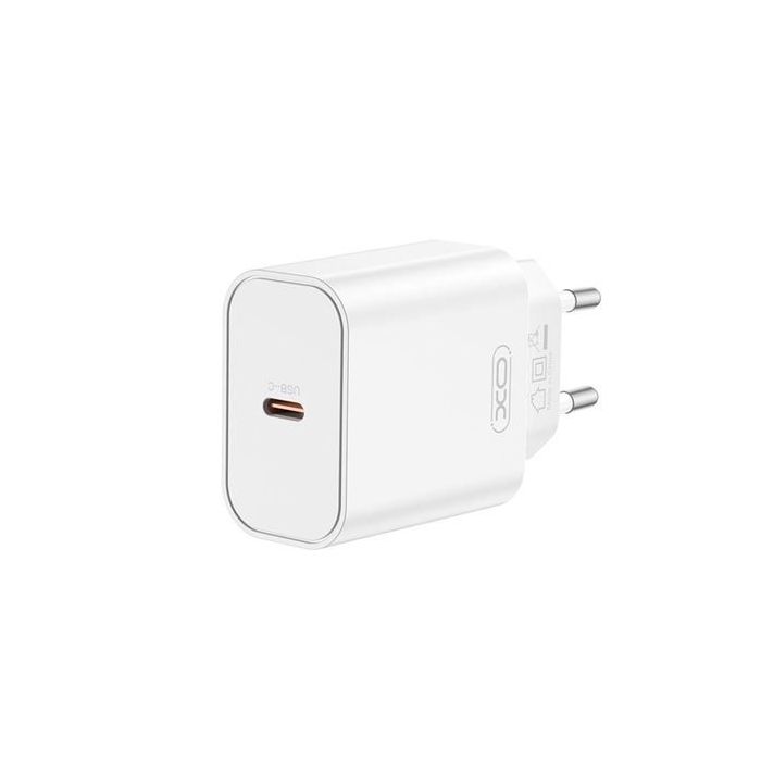 XO CE32 Cargador de Pared - Potencia 20W - USB-C - Power Delivery 3.0 - Carga Rapida - Policarbonato - Color Blanco