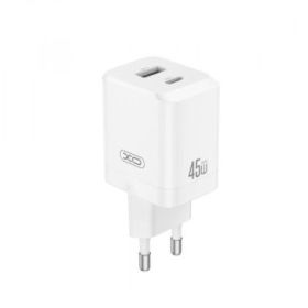 XO CE36 Cargador de Pared - USB-C 45W - USB-A 18W - Power Delivery - Quick Charge - Policarbonato - Resistente al Calor - 40W Si