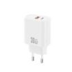 XO CE42 Cargador de Pared - USB-A 22.5W - USB-C 30W - Power Delivery - Quick Charge - Color Blanco