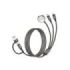 XO CX040 Cable de Carga 3 en 1 - Adaptador USB-A - USB-C 100W - Lightning 12W - Compatible con Smartwatch - Transferencia de Dat