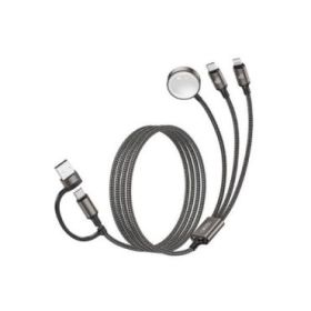 XO CX040 Cable de Carga 3 en 1 - Adaptador USB-A - USB-C 100W - Lightning 12W - Compatible con Smartwatch - Transferencia de Dat