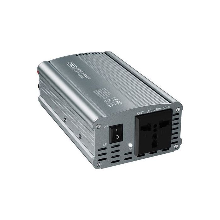 XO CZ021 Inversor de Corriente - Potencia 500W - 12V a 220V - Frecuencia 50Hz - Eficiencia 80% - Carcasa de Aluminio - Proteccio
