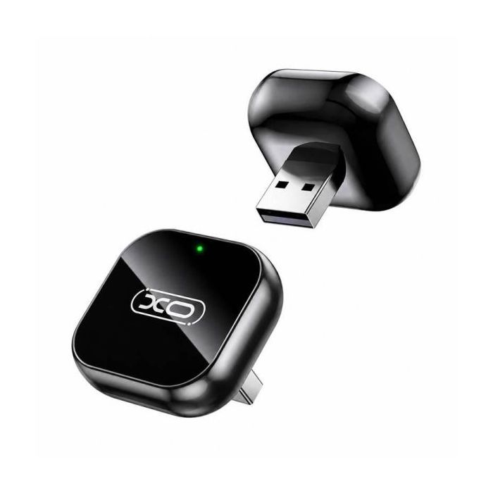 XO CZ026 Conversor CarPlay Inalambrico - USB-A - USB-C - Vinculacion Automatica - Solo iPhone - Conexion Inalambrica - Color Neg