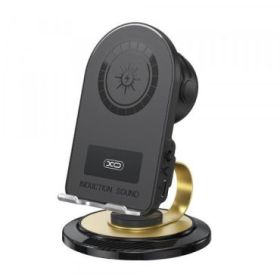 XO F69 Soporte para Smartphone con Altavoz - Carga Inalambrica 15W - Base Giratoria 360º - Bluetooth 5.1 - Autonomia hasta 3.5h