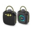 XO F77 Altavoz Portatil - IP66 - Bluetooth 5.3 - Bateria 1200mAh - Linterna RGB - 7 Efectos de Luz - AUX y Tarjeta microSD - Man