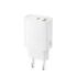 XO L161 Cargador de Pared - USB-A 18W - USB-C 20W - Carga Rapida - ABS - Color Blanco
