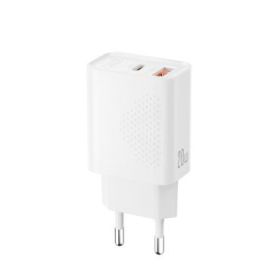 XO L161 Cargador de Pared - USB-A 18W - USB-C 20W - Carga Rapida - ABS - Color Blanco