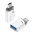 XO NB256B Adaptador OTG - USB-A Macho a USB-C Hembra - Carga y Datos - Aleacion de Aluminio - Universal - Plug and Play - Llaver