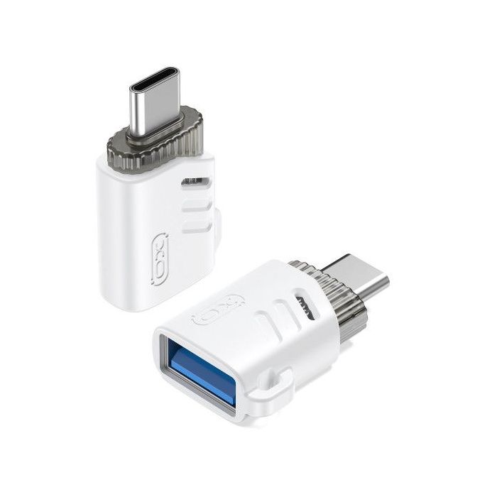 XO NB256B Adaptador OTG - USB-A Macho a USB-C Hembra - Carga y Datos - Aleacion de Aluminio - Universal - Plug and Play - Llaver