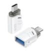 XO NB256B Adaptador OTG - USB-A Macho a USB-C Hembra - Carga y Datos - Aleacion de Aluminio - Universal - Plug and Play - Llaver
