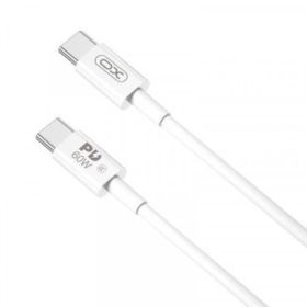 XO NBQ190 Cable de Carga - Soporta hasta 60W - USB-C a USB-C - Longitud 1m - 5-20V - Color Blanco
