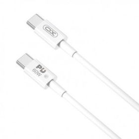 XO NBQ190 Cable de Carga - Soporta hasta 60W - USB-C a USB-C - Longitud 2m - 5-20V - Color Blanco