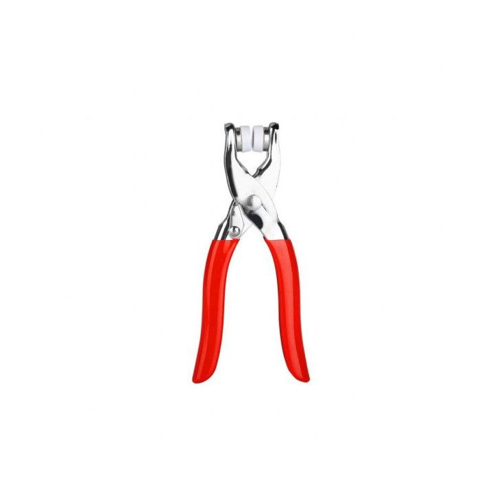 XO TS10 Tenaza Grimpadora y Perforadora - Colocacion de Botones - Accionamiento Manual - Color Rojo