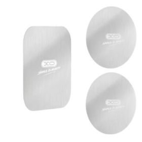 XO Pack de 3 Laminas Magneticas para Smartphone - 2 Redondas y 1 Rectangular - Compatible con Soportes Magneticos - Adhesivas -