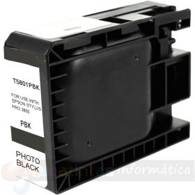 Epson T5801 Negro Foto Cartucho de Tinta Pigmentada Genérico - Reemplaza C13T580100