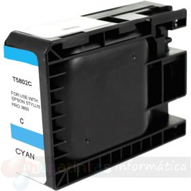 Epson T5802 Cian Cartucho de Tinta Pigmentada Genérico - Reemplaza C13T580200