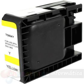 Epson T5804 Amarillo Cartucho de Tinta Pigmentada Genérico - Reemplaza C13T580400