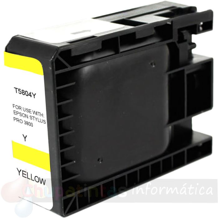 Epson T5804 Amarillo Cartucho de Tinta Pigmentada Genérico - Reemplaza C13T580400