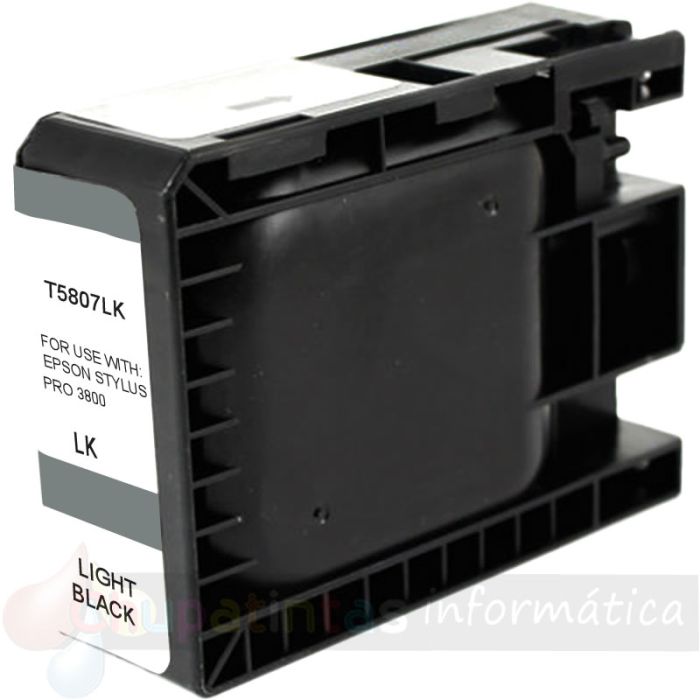 Epson T5807 Negro Light Cartucho de Tinta Pigmentada Genérico - Reemplaza C13T580700