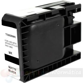Epson T5808 Negro Mate Cartucho de Tinta Pigmentada Genérico - Reemplaza C13T580800