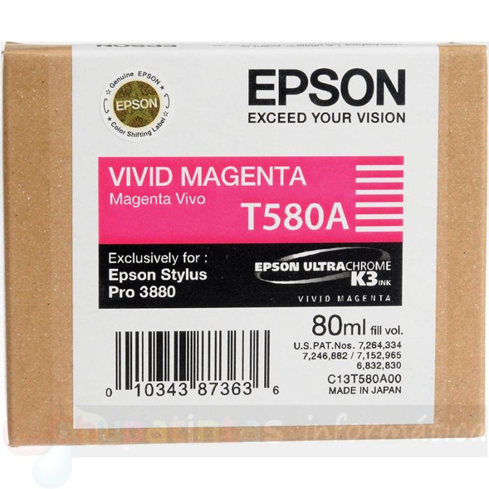 Epson T580A Magenta Vívido Cartucho de Tinta Original - C13T580A00