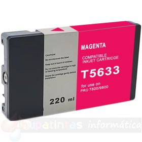Epson T5633 Magenta Cartucho de Tinta Pigmentada Genérico - Reemplaza C13T563300