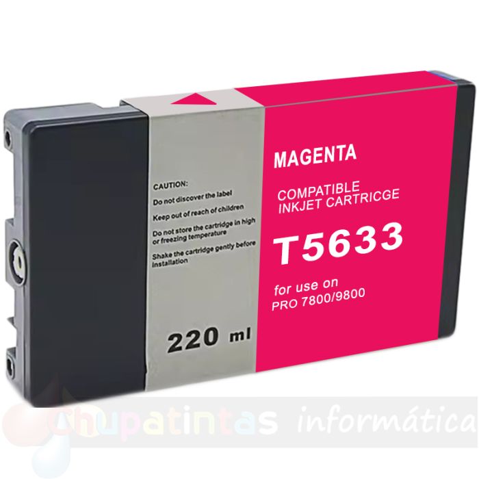 Epson T5633 Magenta Cartucho de Tinta Pigmentada Genérico - Reemplaza C13T563300