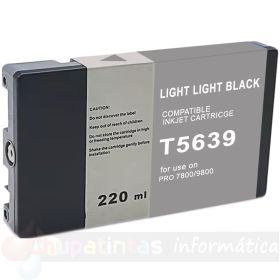 Epson T5639 Negro Light Light Cartucho de Tinta Pigmentada Genérico - Reemplaza C13T563900
