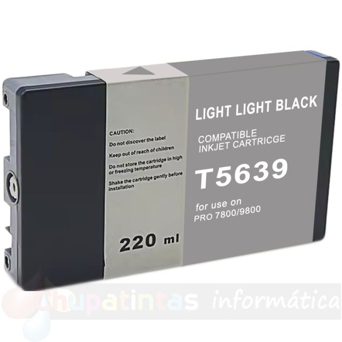 Epson T5639 Negro Light Light Cartucho de Tinta Pigmentada Genérico - Reemplaza C13T563900