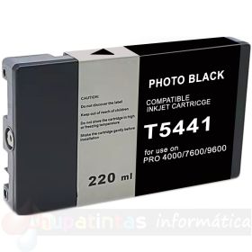 Epson T5441 Negro Foto Cartucho de Tinta Pigmentada Genérico - Reemplaza C13T544100