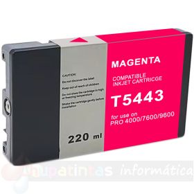 Epson T5443 Magenta Cartucho de Tinta Pigmentada Genérico - Reemplaza C13T544300