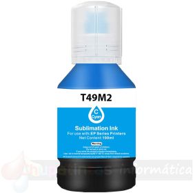 Epson T49M2 Cian Botella de Tinta para Sublimación Genérica - Reemplaza C13T49M220