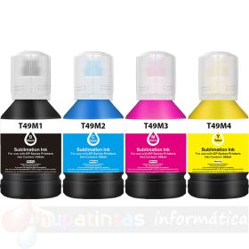 Epson T49M5 Pack de 4 Botellas de Tinta para Sublimacion Genericas: T49M1/T49M2/T49M3/T49M4