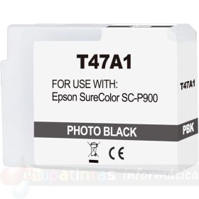 Epson T47A1 Negro Foto Cartucho de Tinta Pigmentada Genérico - Reemplaza C13T47A100