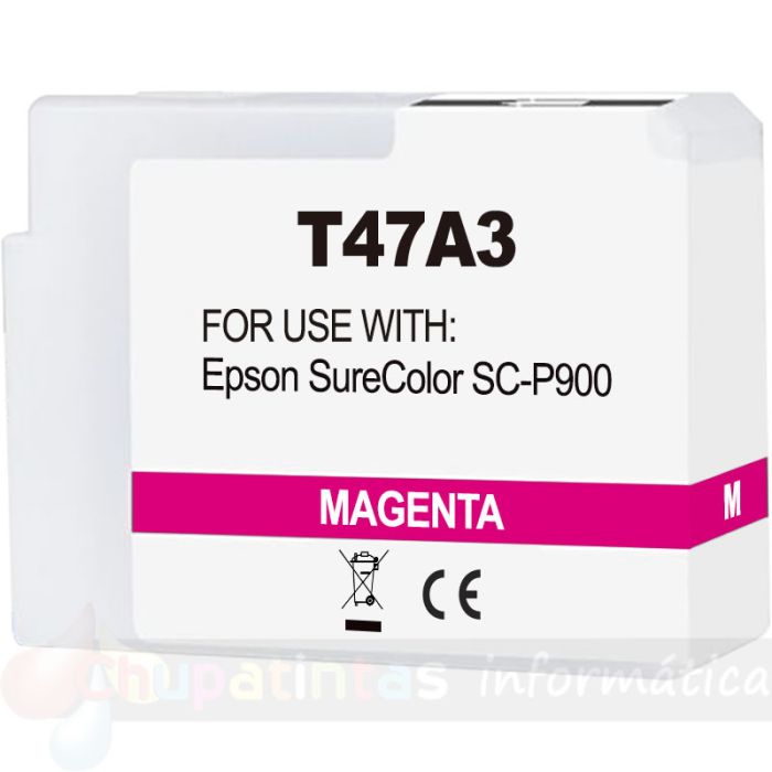 Epson T47A3 Magenta Vívido Cartucho de Tinta Pigmentada Genérico - Reemplaza C13T47A300