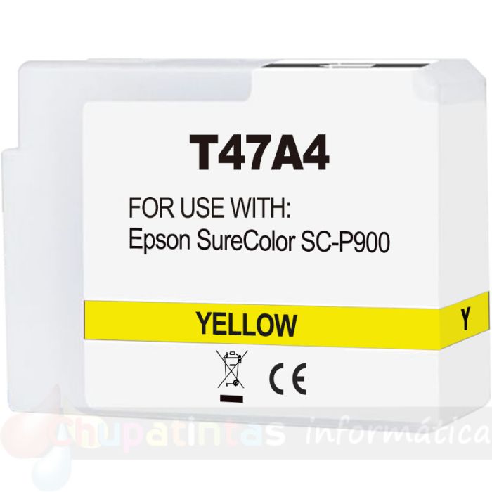 Epson T47A4 Amarillo Cartucho de Tinta Pigmentada Genérico - Reemplaza C13T47A400