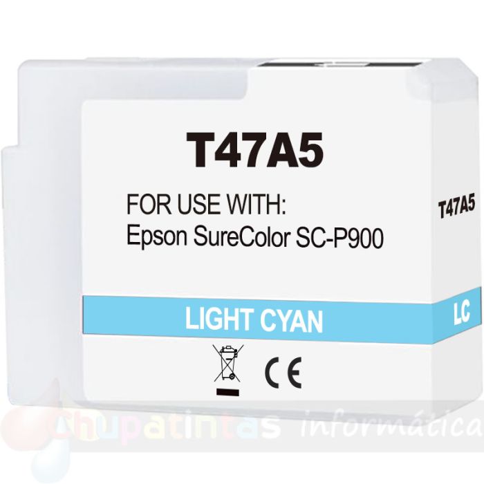 Epson T47A5 Cian Light Cartucho de Tinta Pigmentada Genérico - Reemplaza C13T47A500
