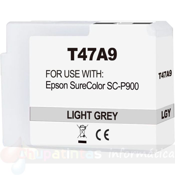 Epson T47A9 Gris Light Cartucho de Tinta Pigmentada Genérico - Reemplaza C13T47A900