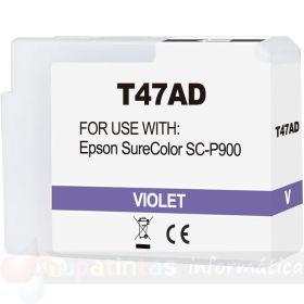 Epson T47AD Violeta Cartucho de Tinta Pigmentada Genérico - Reemplaza C13T47AD00