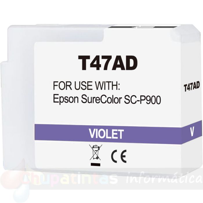 Epson T47AD Violeta Cartucho de Tinta Pigmentada Genérico - Reemplaza C13T47AD00