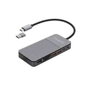 Ewent EW1156 Docking Station USB-C 8 en 1 con Ranura SSD M.2 - 1xHDMI 4K, 1xUSB-C 3.2, 2xUSB-A 3.2, 1xUSB-C PD 100W, 1xSD y 1xTF