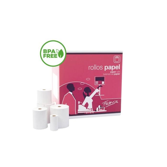 Fabrisa Rollo de Papel Termico - Libre de BPA - 80x80x25mm