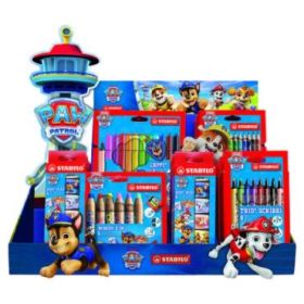 Stabilo Patrulla Canina Expositor de 33 Packs Variados para Colorear con Diseños de la Patrulla Canina - Lapices de Colores, Flu