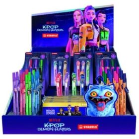 Stabilo K-Pop Demon Hunters Expositor con 72 Piezas en Total - Marcadores Swing Cool, Point 88, Pen 68, Pen 68 Metallic, Colores