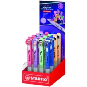 Stabilo Swing Cool K-Pop Demon Hunters Expositor con 16 Marcadores - Cuerpo Plano - Punta Biselada - Trazo entre 1 y 4mm - Tinta